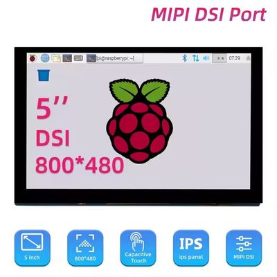 5 ইঞ্চি 800x480 এমআইপিআই ডিএসআই এলসিডি টাচ স্ক্রিন ডিসপ্লে রাস্পবেরি পাই 3 4 বি এর জন্য